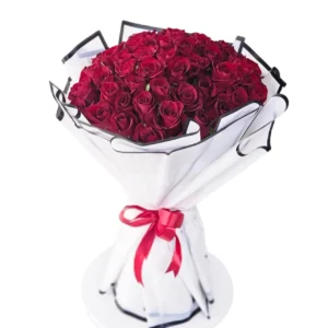 Букет из 51 красной розы в Алматы с доставкой