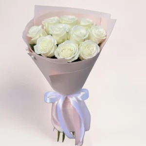 11 белых роз Алматы