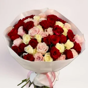 51 микс роз в Алматы