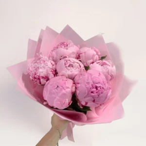 Букет из 7 розовых пионов Алматы