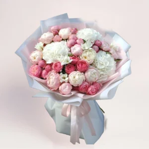 Букет из пионов Ivory Blush Symphony в Алматы