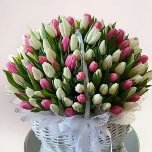 Корзина тюльпанов Алматы